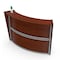 Linea Italia Curved Reception Desk with Counter, 72 inW x 32 inD x 46 inH, Gray/Cherry ZUC290 - alternate 3